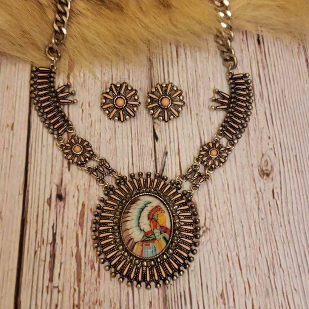 Pink Chief Necklace Set